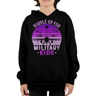 Purple Up For Military Kids Military Child Month 2023 Kids Youth Hoodie | Mazezy