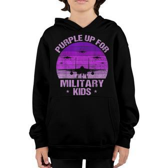 Purple Up For Military Kids Military Child Month Purple Kids Youth Hoodie | Mazezy DE