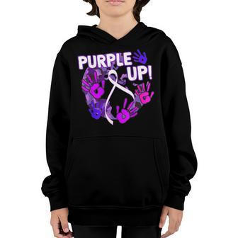 Purple Up For Military Month Of The Military Child Kids Youth Hoodie | Mazezy DE