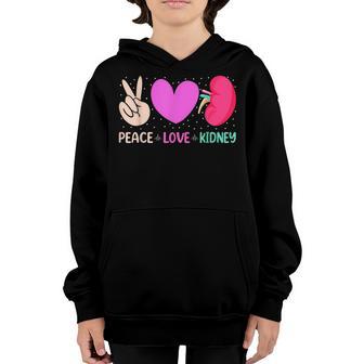 Quotes Nurse Peace Love Kidney Nephrology Dialysis Tech Youth Hoodie - Thegiftio UK
