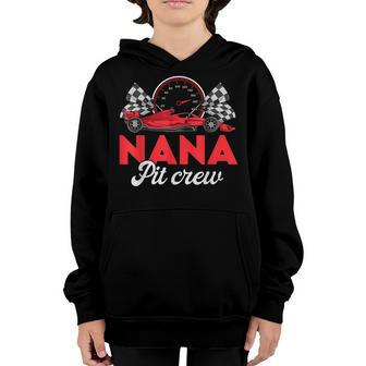 Race Car Nana Of The Birthday Boy Nana Pit Crew Youth Hoodie - Thegiftio UK