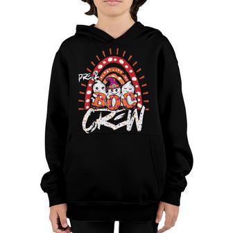Rainbow Halloween Costume Pre-K Boo Crew Pre-K Boys Girls Youth Hoodie - Thegiftio UK