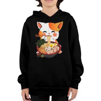 Ramen Cat Kawaii Anime Japanese Food Girls Official Nager V10 Youth Hoodie - Thegiftio UK