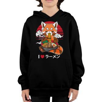 Red Panda Ramen Japanese Noodles Cute Kawaii Anime Gift Girl Youth Hoodie - Thegiftio UK