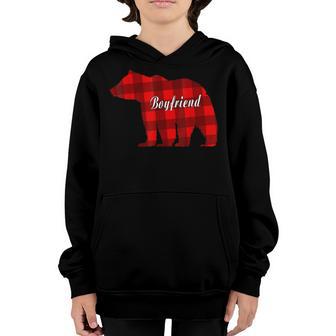 Red Plaid Boyfriend Buffalo Matching Family Papa Pajama Youth Hoodie - Thegiftio UK