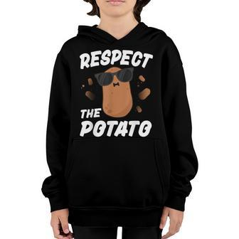 Respect The Potato For Kids Boys Men Funny Vegetable Youth Hoodie | Mazezy