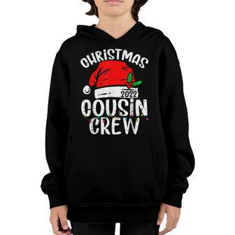 Retro Cousin Crew Christmas Squad Santa 2022 Xmas Boys Girl  Youth Hoodie
