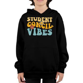 Retro Groovy Teacher Student Council Vibes Women Kids Youth Hoodie - Thegiftio UK