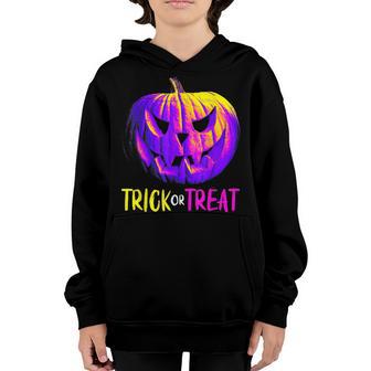 Retro Halloween Pumpkin Men Women Kids Trick Or Treat Youth Hoodie - Thegiftio UK