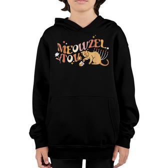 Retro Meowzel Tov Cat Happy Hanukkah Cat Lovers Women Kids Youth Hoodie - Thegiftio UK