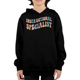 Retro Support Squad Back To School Instructional Specialist Youth Hoodie - Thegiftio UK
