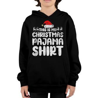 Retro This Is My Christmas Pajama Or Kids Deer Youth Hoodie - Thegiftio UK