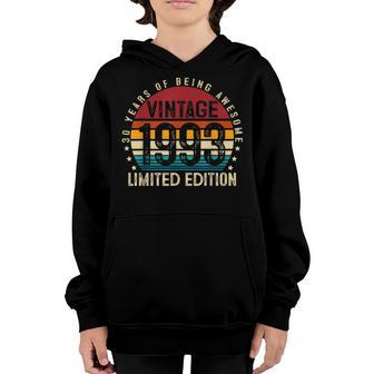 Retro Vintage 1993 30 Years Old 30Th Birthday Gifts Boy Kids Youth Hoodie - Thegiftio UK