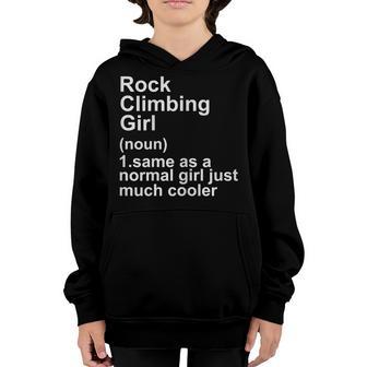 Rock Climbing Girl Definition V2 Youth Hoodie - Thegiftio UK