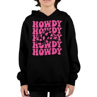Rodeo Howdy Western Retro Cowboy Hat Southern Cowgirl Youth Hoodie - Thegiftio UK
