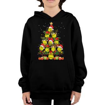 Santa Reindeer Elf Softball Christmas Tree Xmas Gift Boy Men Youth Hoodie - Thegiftio UK