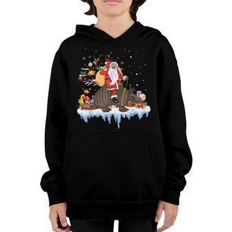 Santa Riding Armadillo Christmas For Men Women Kids Xmas Youth Hoodie - Thegiftio UK