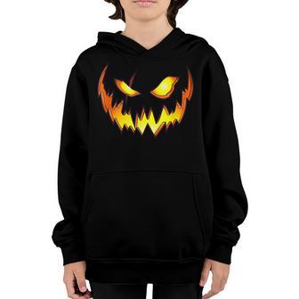 Scary Halloween Costume Men Boys Pumpkin Face Jack O Lantern Youth Hoodie - Thegiftio UK