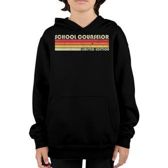 School Counselor Funny Job Title Profession Birthday Worker Youth Hoodie - Seseable