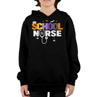 School Nurse Halloween Costume Registered Nurse Life Pumpkin Youth Hoodie - Thegiftio UK