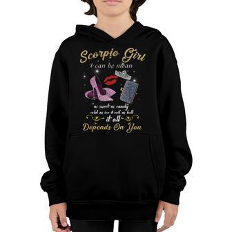 Scorpio Girl Zodiac Birthday Decorations Gifts Women Queen V2 Youth Hoodie - Thegiftio UK