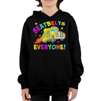Seatbelts Everyone Magic School Bus Driver Halloween Costume V2 Youth Hoodie - Thegiftio UK