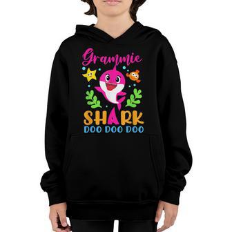 Shark Kids Grammie Grammie Lover Family Mothers Youth Hoodie - Thegiftio UK