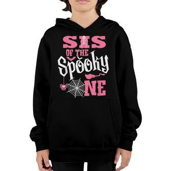 Sister Halloween 1St Birthday Family Spooky One Girl Youth Hoodie - Thegiftio UK