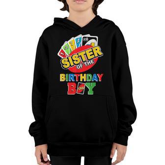 Sister Of The Birthday Boy Uno Mom Mama 1St Bday Youth Hoodie - Thegiftio UK