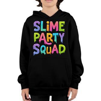 Slime Party Squad Funny Kids Boys Girls Birthday Matching Youth Hoodie - Thegiftio UK