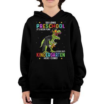 So Long Preschool Graduation Class 2023 Prek Dinosaur Kids Youth Hoodie | Mazezy