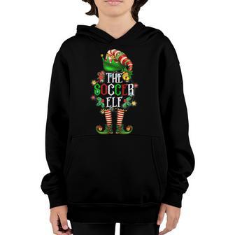 Soccer Elf Christmas Group Sporty Xmas Lights Gifts Men Boys Youth Hoodie - Thegiftio UK