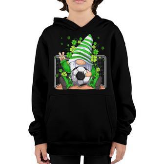 Soccer Gnome Lucky Shamrock Irish St Patricks Day Men Boys Youth Hoodie - Thegiftio UK