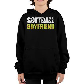 Softball Boyfriend Lovers Boyfriend Of The Softball Player Youth Hoodie - Seseable