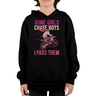 Some Girls Chase Boys Dirt Biker Girl Offroad Motorcycle Youth Hoodie - Thegiftio UK
