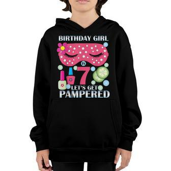 Spa Birthday Party Themed Birthday Tshirt Girls Age 7 Youth Hoodie | Mazezy