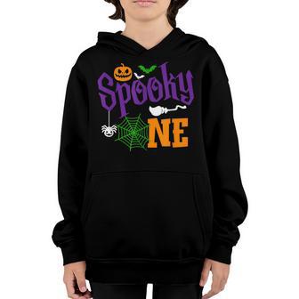 Spooky One Boy Halloween 1St Birthday Matching Family Youth Hoodie - Thegiftio UK