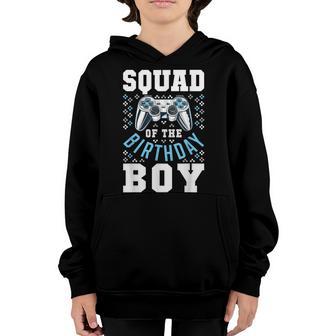 Squad Of The Birthday Boy Matching Video Gamer Birthday Youth Hoodie - Thegiftio UK