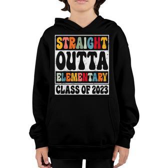 Straight Outta Elementary Class Of 2023 Senior Graduation Youth Hoodie - Thegiftio UK