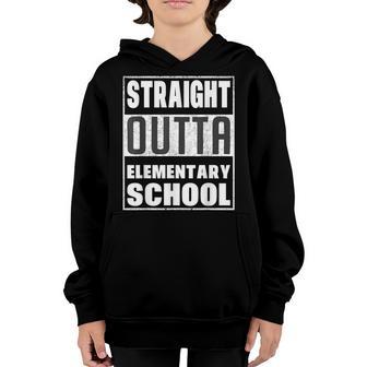 Straight Outta Elementary School Graduation 2023 Kids Youth Hoodie - Thegiftio UK