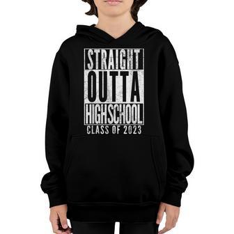 Straight Outta High School Class Of 2023 Graduation Gift V2 Youth Hoodie - Thegiftio UK