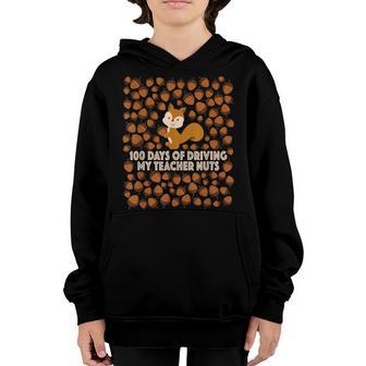 Student 100Th Day Squirrel Teacher Nuts 100 Days Of School Youth Hoodie - Thegiftio UK