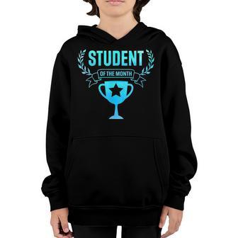 Student Of The Month Award Prize Trophy For Kids School Work Youth Hoodie - Thegiftio UK