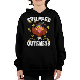 Stuffed With Cuteness Cute Thanksgiving Turkey Boys Men Youth Hoodie - Thegiftio UK