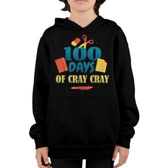 Supply For Student 100Th Day Crazy 100 Days Of School Youth Hoodie - Thegiftio UK