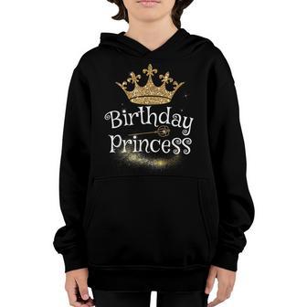 Sweet Birthday Girl Princess Crown Birthday Party Youth Hoodie - Thegiftio UK
