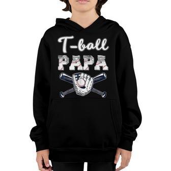 T-Ball Ball Papa Baseball Dad Game Day Fathers Day Youth Hoodie - Thegiftio UK