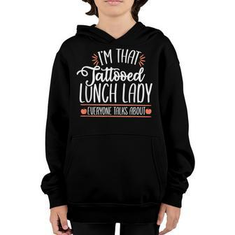 Tattooed School Lunch Lady Cafeteria Worker Youth Hoodie - Thegiftio UK