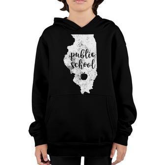 Teacher Red For Ed Illinois Public School Youth Hoodie - Thegiftio UK
