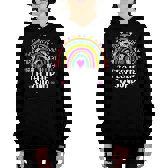 Teacher Squad 100Th Day Of School 100 Days Smarter Rainbow Youth Hoodie - Thegiftio